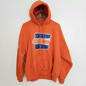 Gildan Illinois Orange and Blue Graphic Hoodie XL